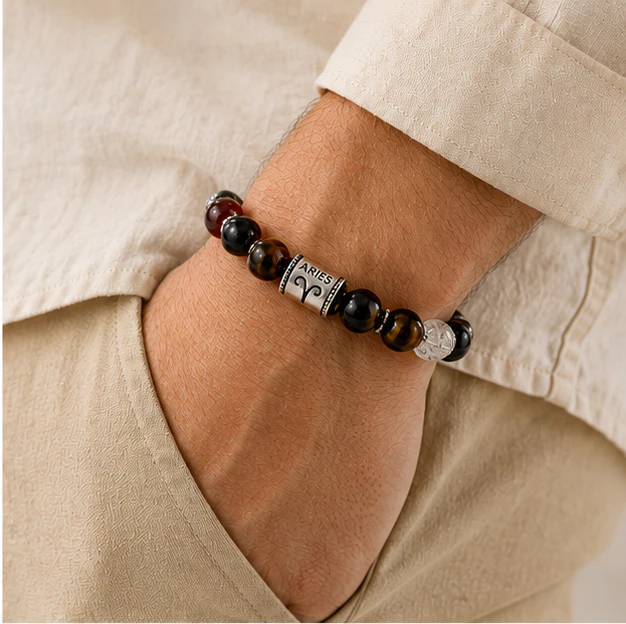 Aries Crystal Bracelet 8mm