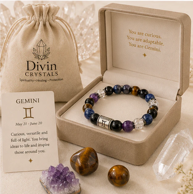 Gemini Crystal Bracelet 8mm