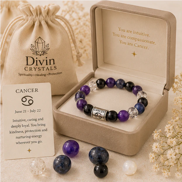 Cancer Crystal 8mm Bracelet