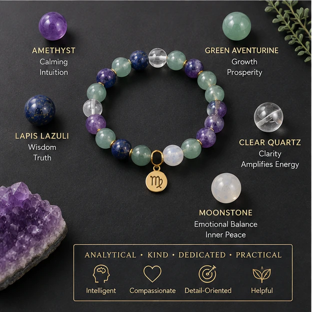 Virgo Crystal Bracelet 8mm