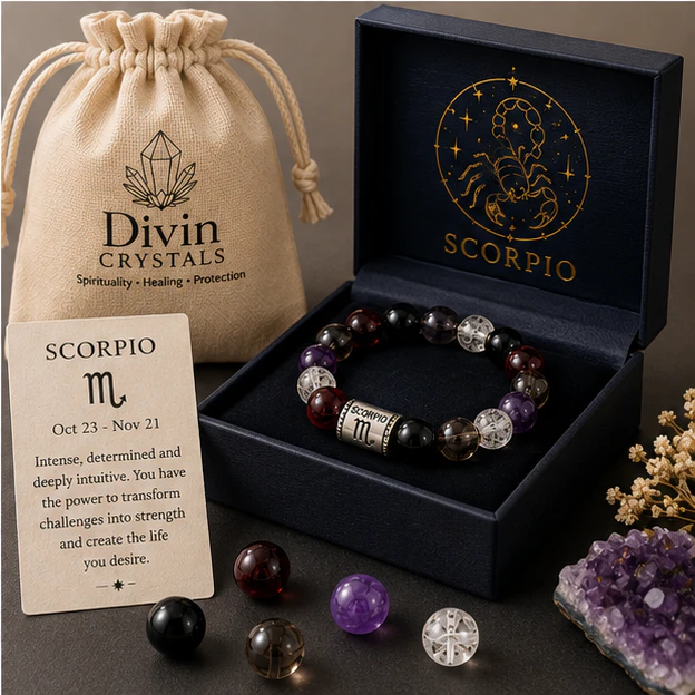 Scorpio Crystal Bracelet 8mm