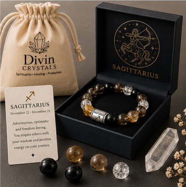 Sagittarius Crystal Bracelet 8mm