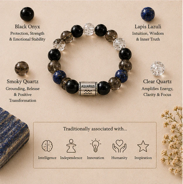Aquarius Crystal 8mm Bracelet