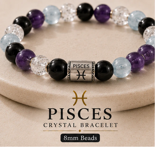 Pisces Crystal Bracelet 8mm