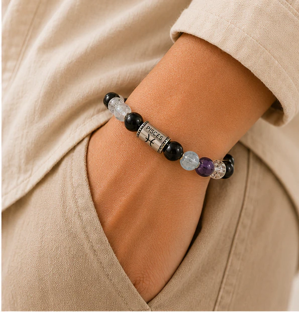 Pisces Crystal Bracelet 8mm