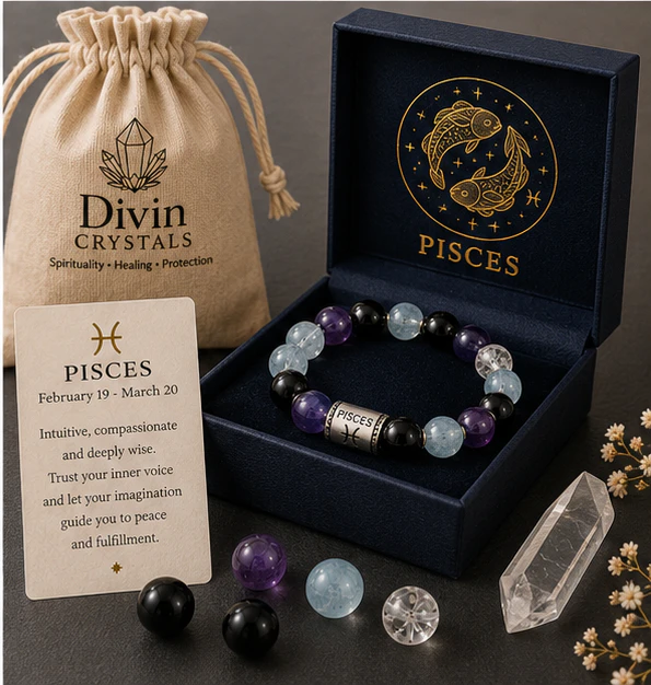 Pisces Crystal Bracelet 8mm