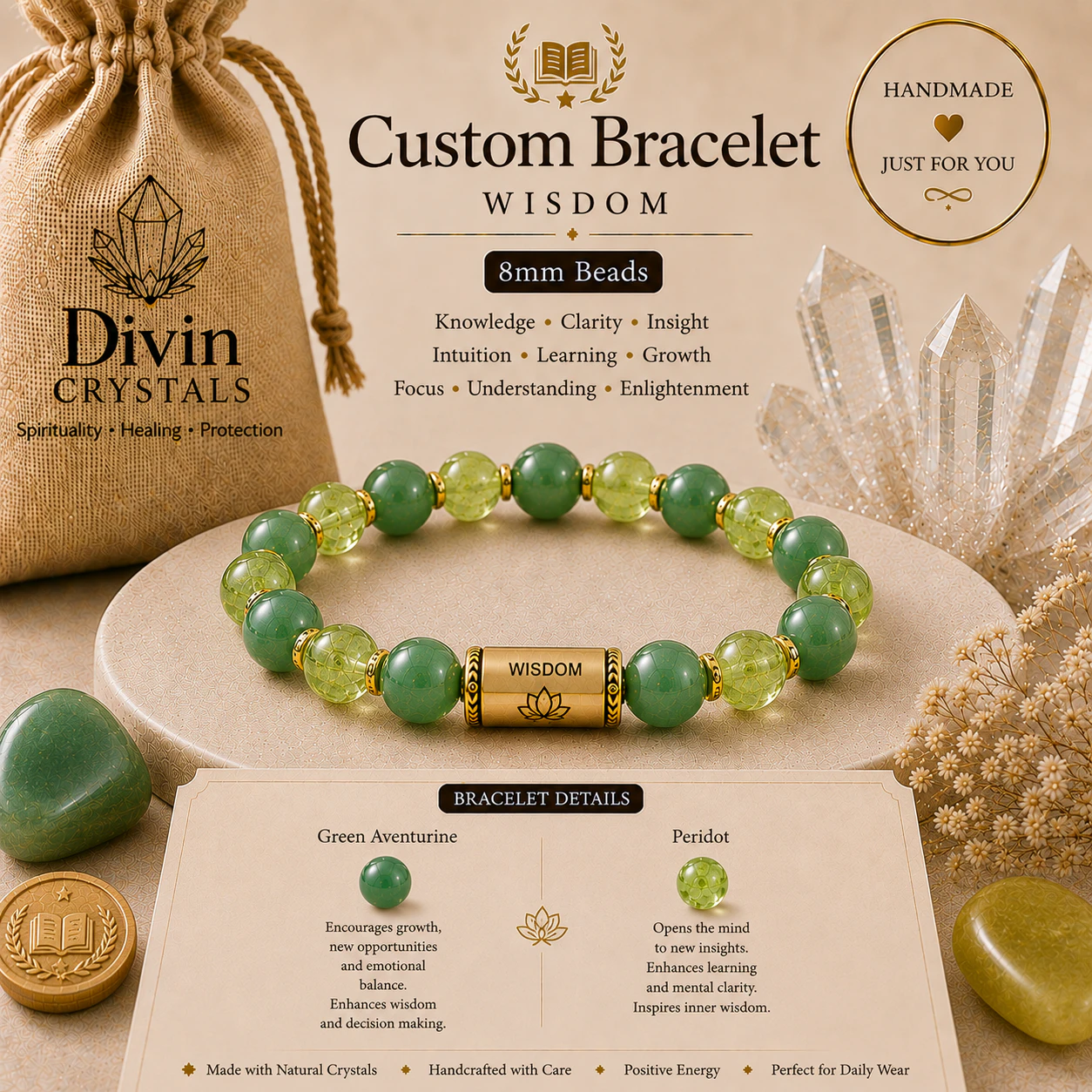 Custom Bracelet  Wisdom