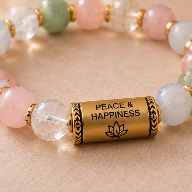 Custom Bracelet  Peace &amp; Happiness