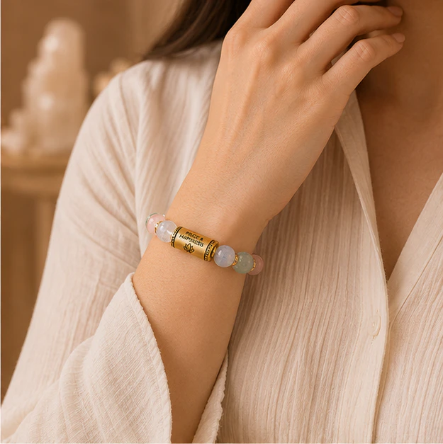 Custom Bracelet  Peace &amp; Happiness