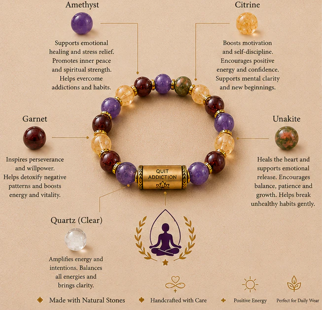 Custom Bracelet  Quit Addiction