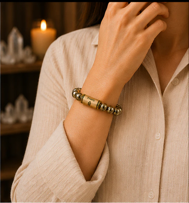 Pyrite 8mm Beads Bracelet