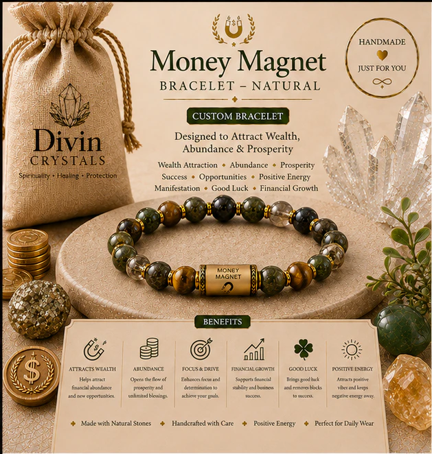 Money Magnet Bracelet  Natural