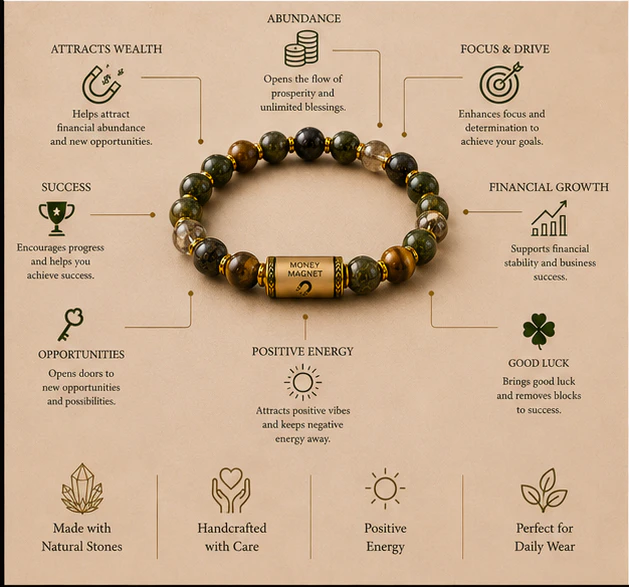 Money Magnet Bracelet  Natural