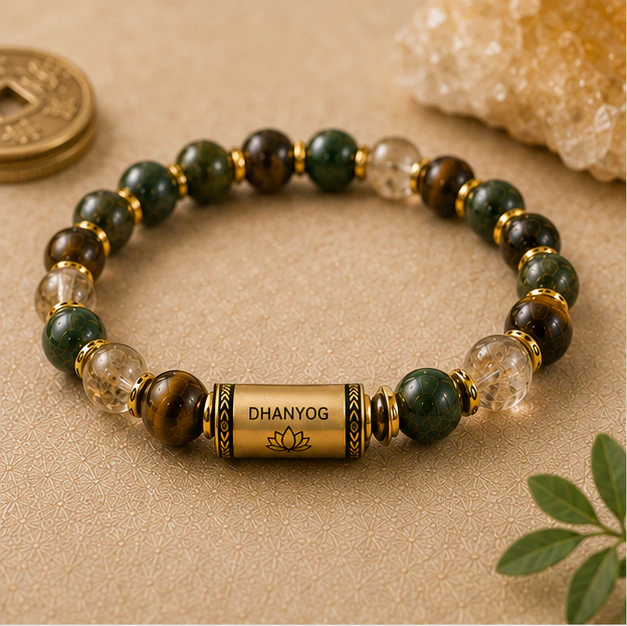 Dhanyog 8mm Bracelet  Natural