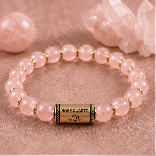 Rose Quartz 8mm Beads Bracelet