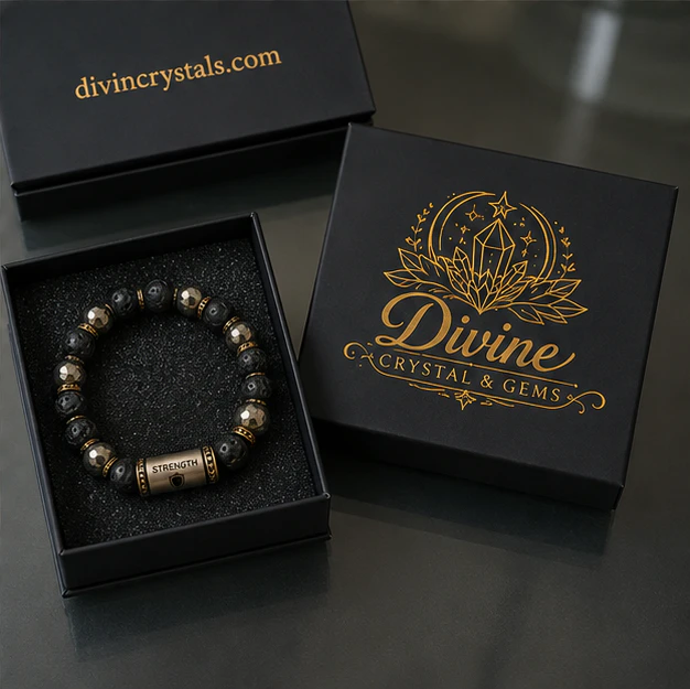 Custom Bracelet  Pyrite &amp; Lava