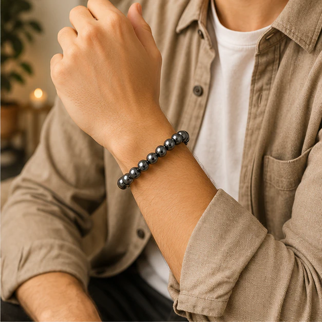 Hematite 8mm Bead Bracelet