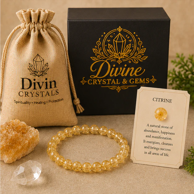 Citrine Natural 8mm Beads Bracelet