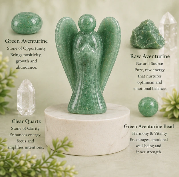 Crystal Green Aventurine Angel