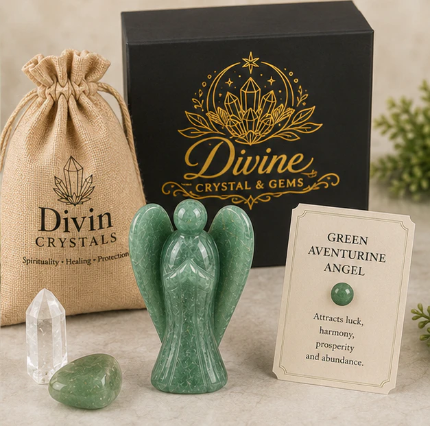 Crystal Green Aventurine Angel