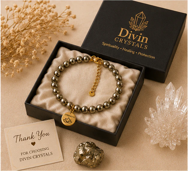 Crystal Anklet  Pyrite