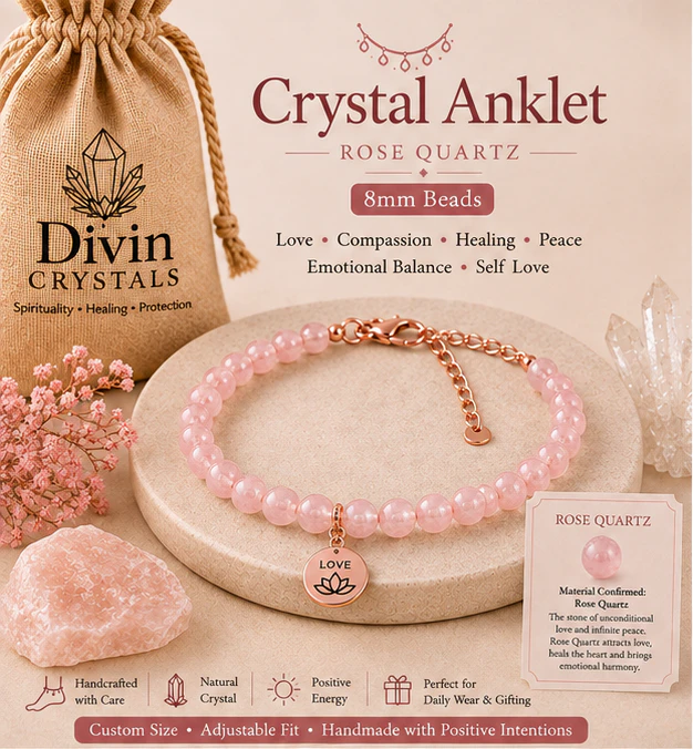 Crystal Anklet  Rose