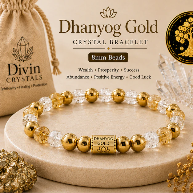 Dhanyog Gold 8mm Bracelet
