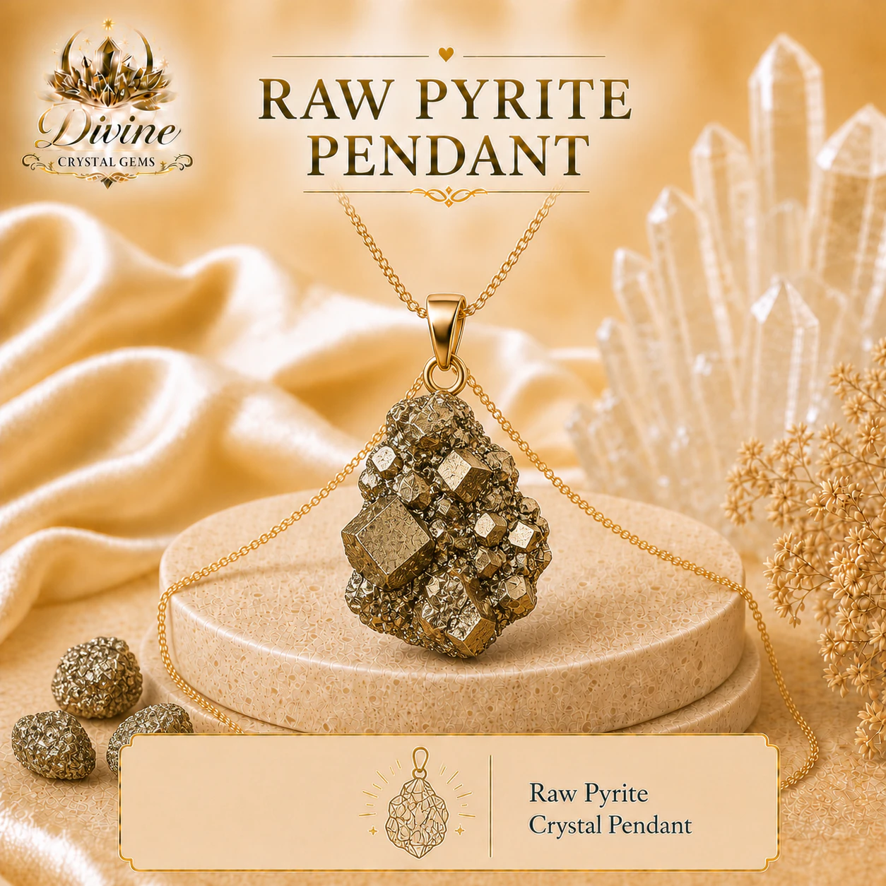 Pendant  Raw Pyrite