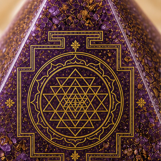 Orgonite Pyramid  Dhanlaxmi Yantra