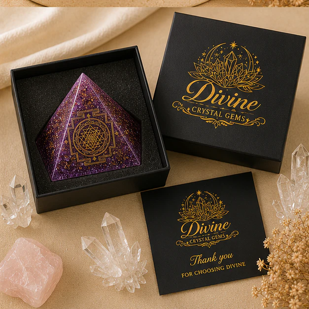 Orgonite Pyramid  Dhanlaxmi Yantra