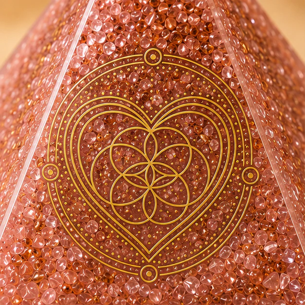 Orgonite Pyramid  Love Attraction