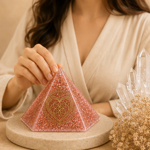 Orgonite Pyramid  Love Attraction