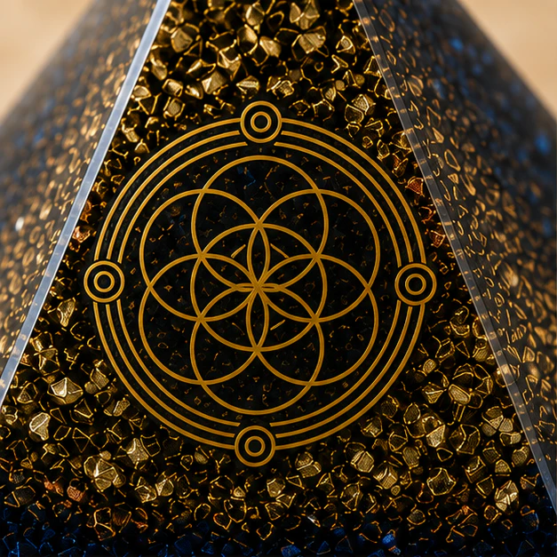 Orgonite Pyramid  Pyrite Money Magnet