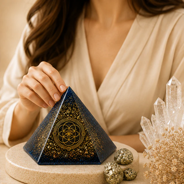 Orgonite Pyramid  Pyrite Money Magnet