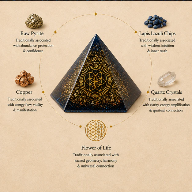 Orgonite Pyramid  Pyrite Money Magnet