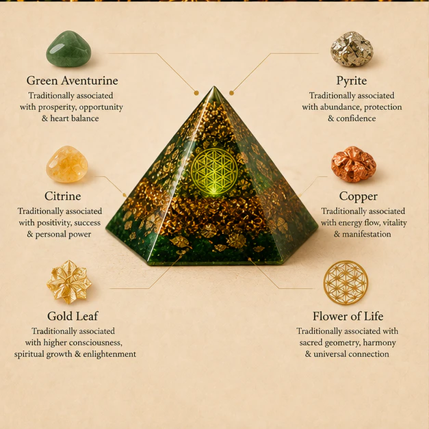 Orgonite Pyramid  Dhan Yog