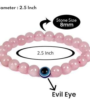 Evil Eye Rose Quartz With Green Aventurine Bracelet – 8MM
